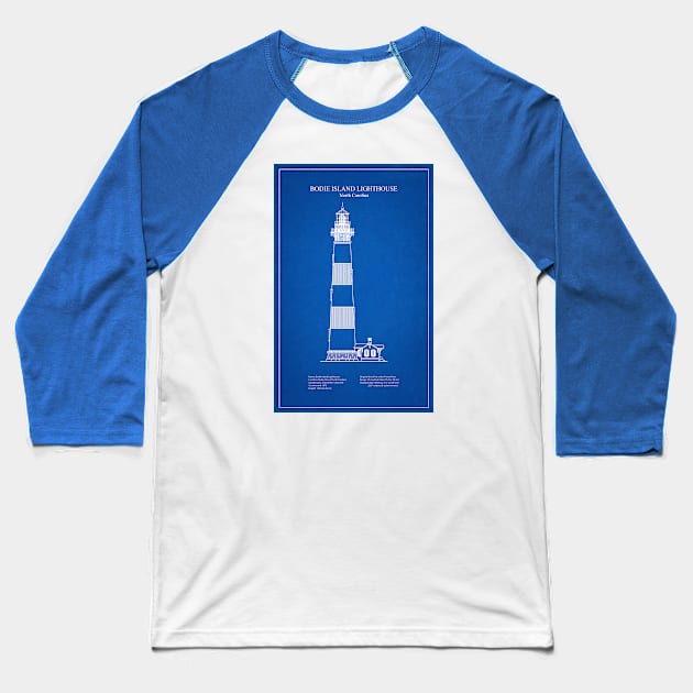 Bodie Island Lighthouse - North Carolina - AD Baseball T-Shirt by SPJE Illustration Photography